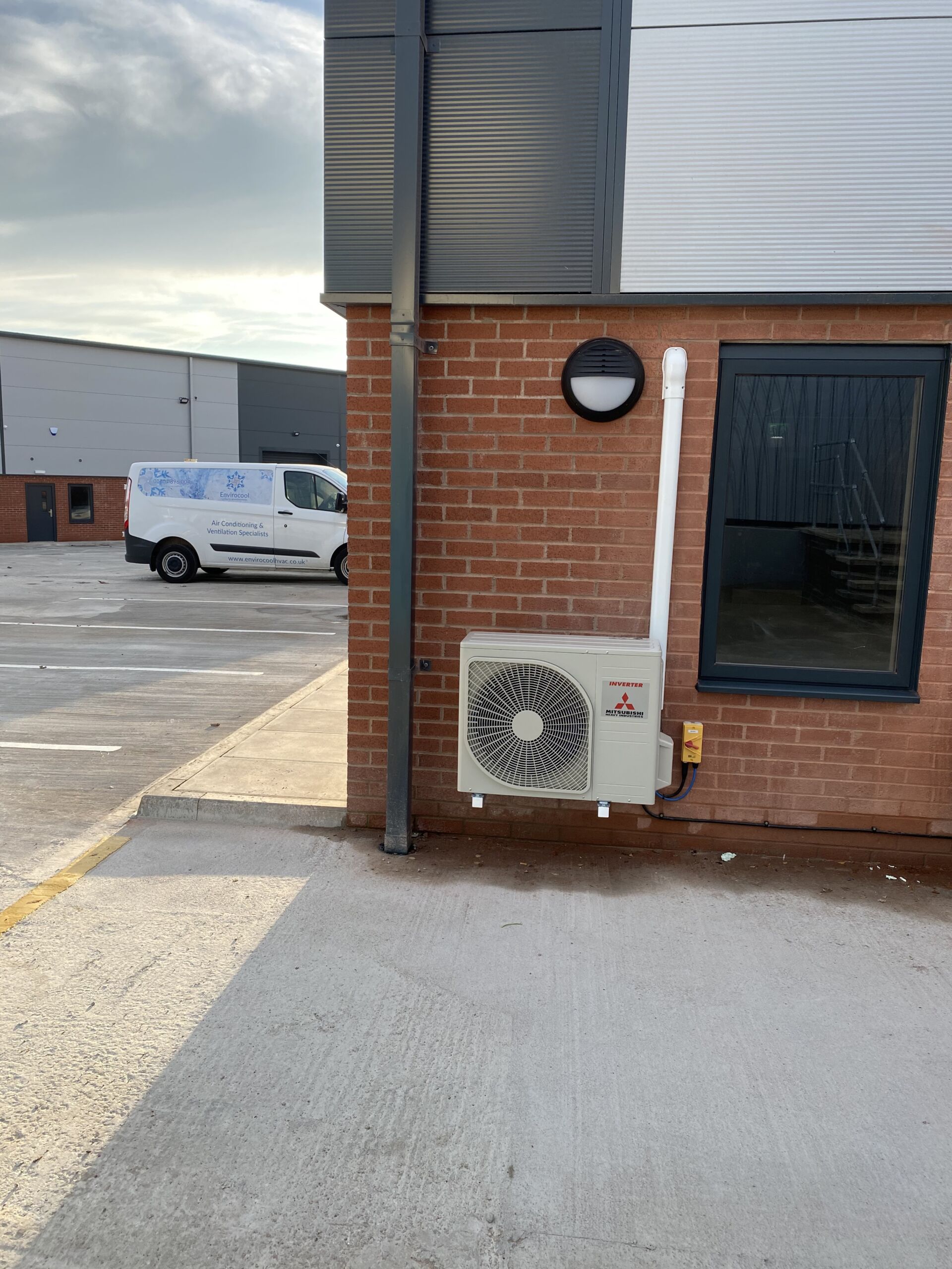 External air conditioning unit on a commercial building