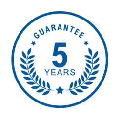 5 year guarantee logo